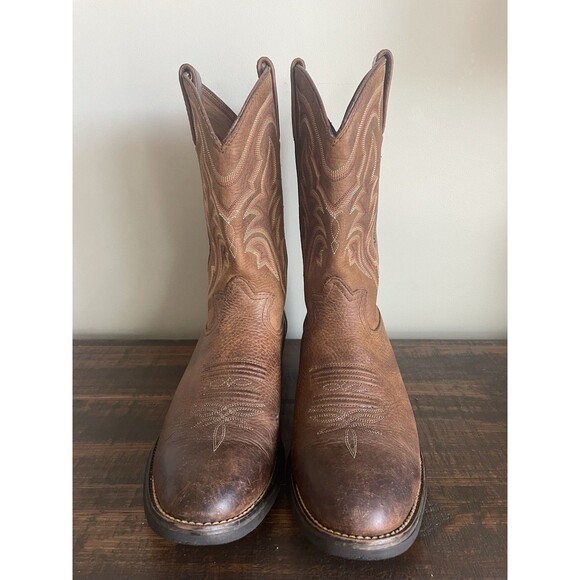 Tony Lama 3R Western Work Boots, style RR1101, men’s size 10.5D - Picture 3 of 9